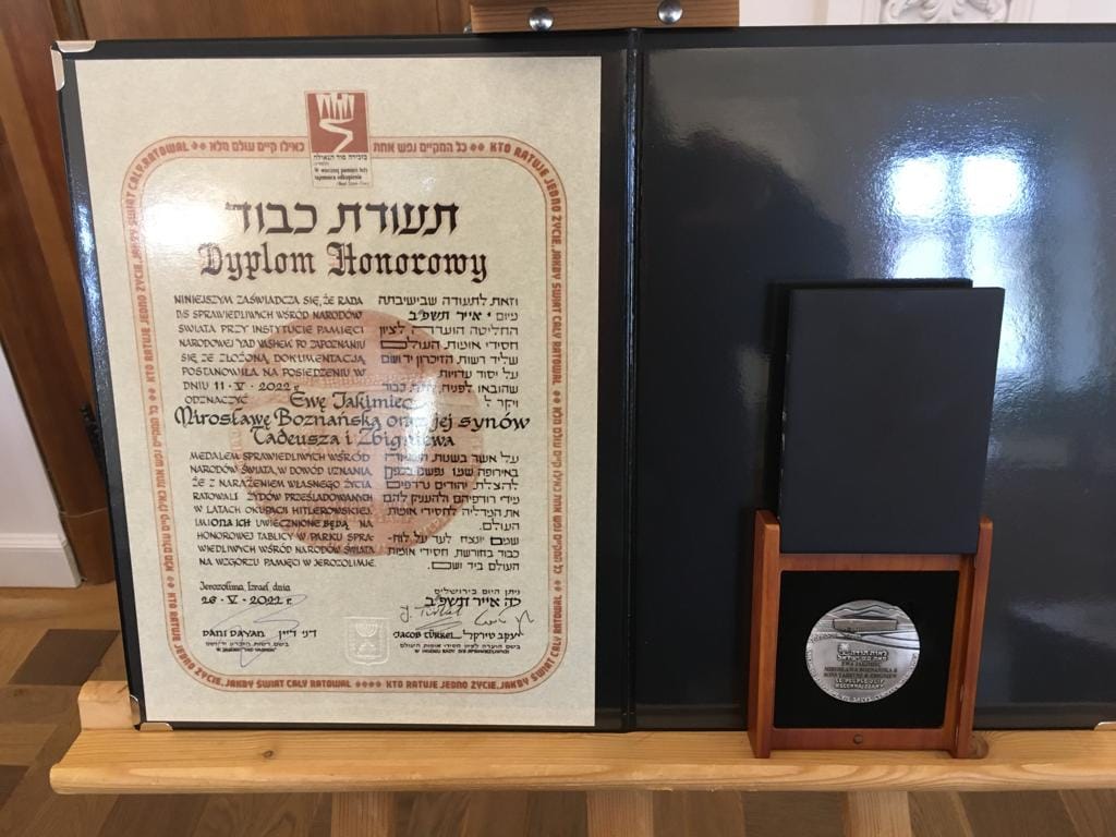 Jelenia Góra Ceremonia wręczenia medali i dyplomów honorowychSprawiedliwy wśród Narodów Świata