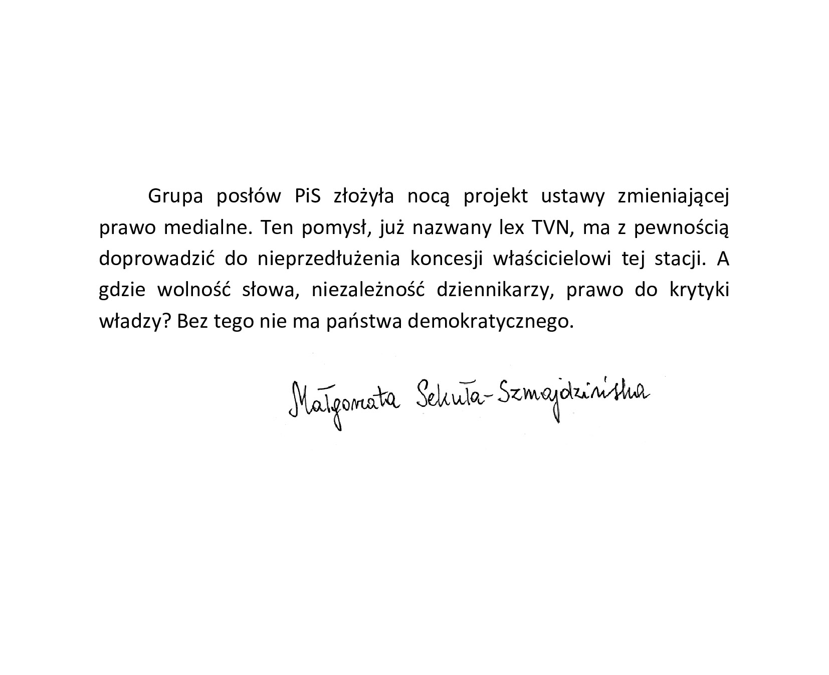 PROJEKT USTAWY ZMIENIAJĄCY PRAWO MEDIALNE!