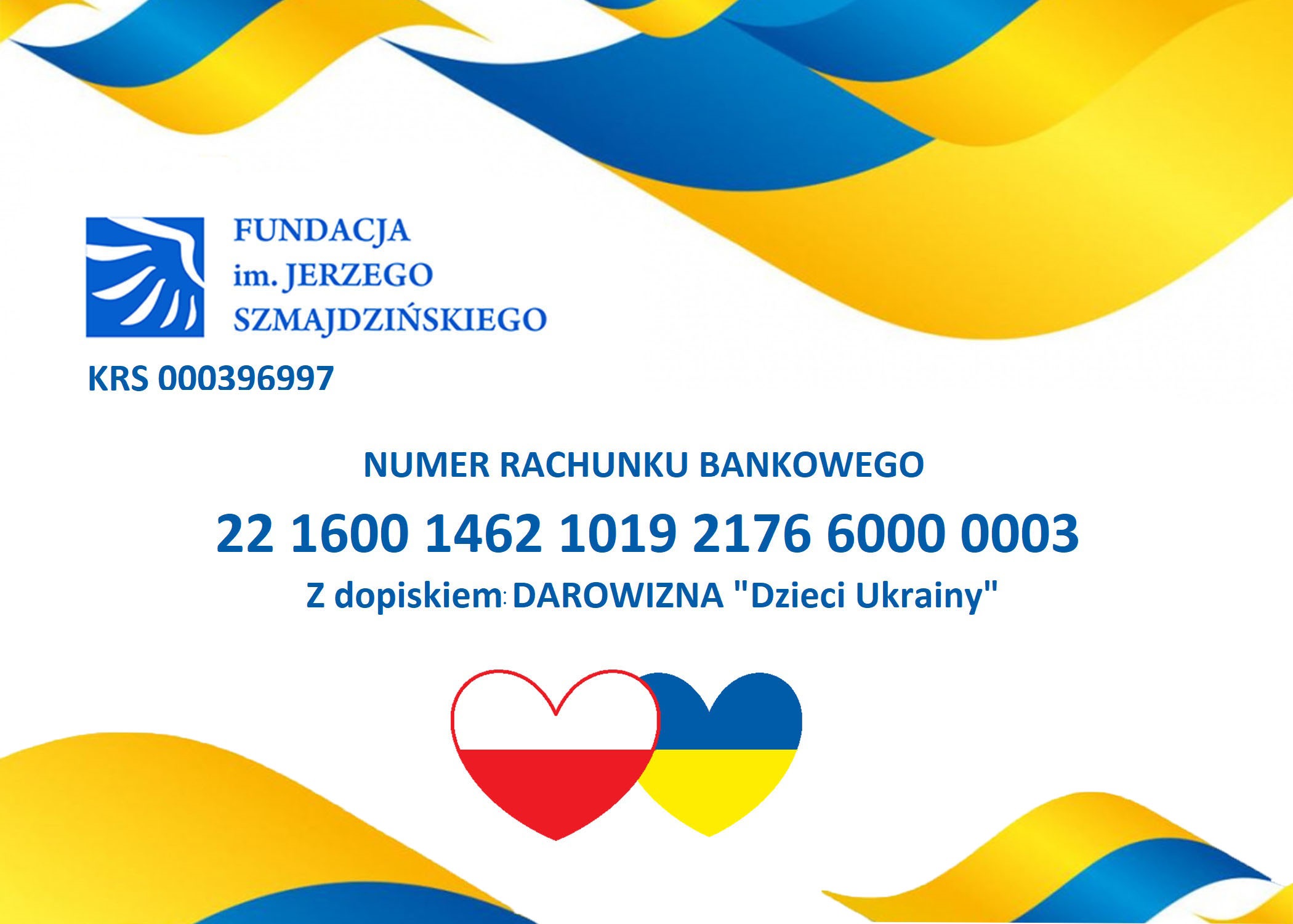 Fundacja im. Jerzego Szmajdzińskiego włącza się w pomoc dzieciom z Ukrainy
